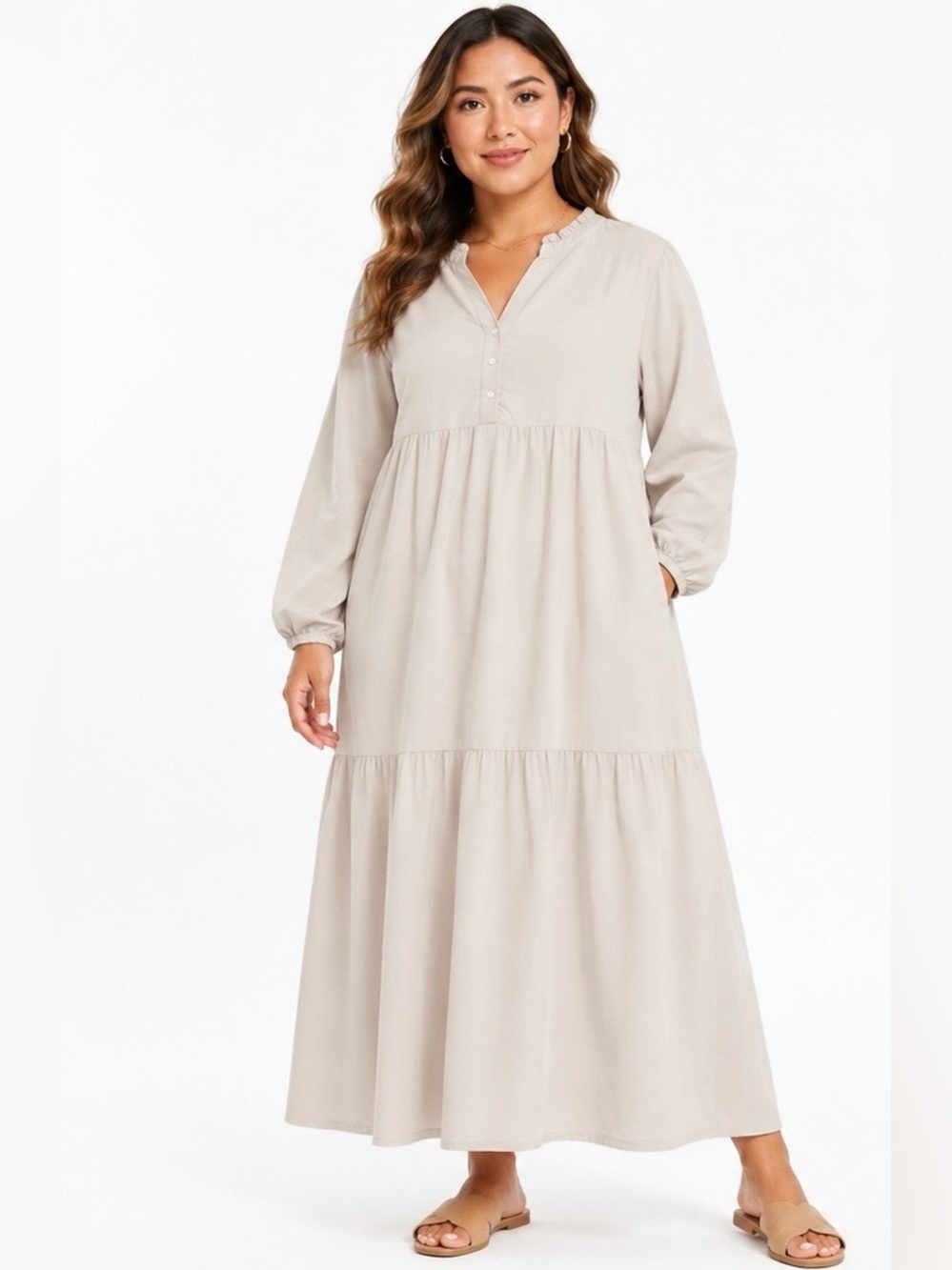 Zanzea Collection Women's Tiered Maxi Dress - Size Large